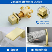 2-Handle Widespread Bath Tub Mixer Deck Mouted 5-Piece Roman Waterfall Tub Filler with Pull-Out Handheld Shower 3-handle-widespread-bath-tub-mixer-deck-mouted-5-piece-roman-waterfall-tub-filler-with-handheld-shower 