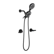 2-Head Shower Trim Kit with 5-Setting Handheld Sprayer and Cross Handle in Matte Black | Brushed Nickel | Brushed Gold 2-head-shower-trim-kit-with-5-setting-handheld-sprayer-and-cross-handle-in-matte-black-brushed-nickel-brushed-gold Matte Black / Brass & SUS304 & ABS / 17.3*10.1*5.4 inches