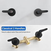 2-Head Shower Trim Kit with 5-Setting Handheld Sprayer and Cross Handle in Matte Black | Brushed Nickel | Brushed Gold 2-head-shower-trim-kit-with-5-setting-handheld-sprayer-and-cross-handle-in-matte-black-brushed-nickel-brushed-gold 