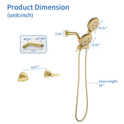 2-Head Shower Trim Kit with 5-Setting Handheld Sprayer and Cross Handle in Matte Black | Brushed Nickel | Brushed Gold 2-head-shower-trim-kit-with-5-setting-handheld-sprayer-and-cross-handle-in-matte-black-brushed-nickel-brushed-gold 