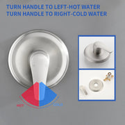 2-In-1 Rain Shower Heads System Single-Handle 6 Modes Shower Trim Kit with Dual Shower Head 4.7 Inch in Matte Black, Brushed Nickel, Brushed Gold 2-in-1-rain-shower-heads-system-single-handle-6-modes-shower-trim-kit-with-dual-shower-head-4-7-inch-in-matte-black-brushed-nickel-brushed-gold 