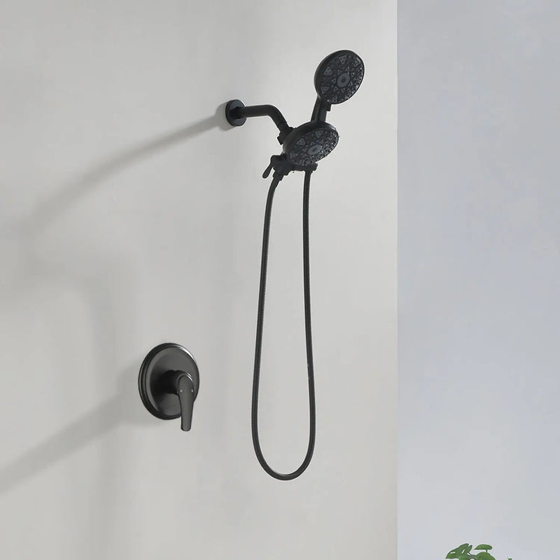 2-In-1 Rain Shower Heads System Single-Handle 6 Modes Shower Trim Kit with Dual Shower Head 4.7 Inch in Matte Black, Brushed Nickel, Brushed Gold 2-in-1-rain-shower-heads-system-single-handle-6-modes-shower-trim-kit-with-dual-shower-head-4-7-inch-in-matte-black-brushed-nickel-brushed-gold 
