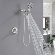 2-In-1 Rain Shower Heads System Single-Handle 6 Modes Shower Trim Kit with Dual Shower Head 4.7 Inch in Matte Black, Brushed Nickel, Brushed Gold 2-in-1-rain-shower-heads-system-single-handle-6-modes-shower-trim-kit-with-dual-shower-head-4-7-inch-in-matte-black-brushed-nickel-brushed-gold 