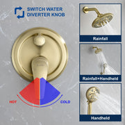 2-Way Shower Faucet Set 8 Inch ABS 6-Setting Head Shower System with 9-Spray Round Hand Shower 2-way-8-inch-abs-6-setting-head-shower-system-with-9-functions-hand-shower 