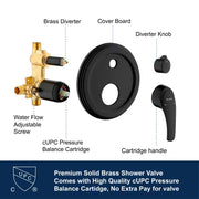 2-Way Shower Faucet Set 8 Inch ABS 6-Setting Head Shower System with 9-Spray Round Hand Shower 2-way-8-inch-abs-6-setting-head-shower-system-with-9-functions-hand-shower 
