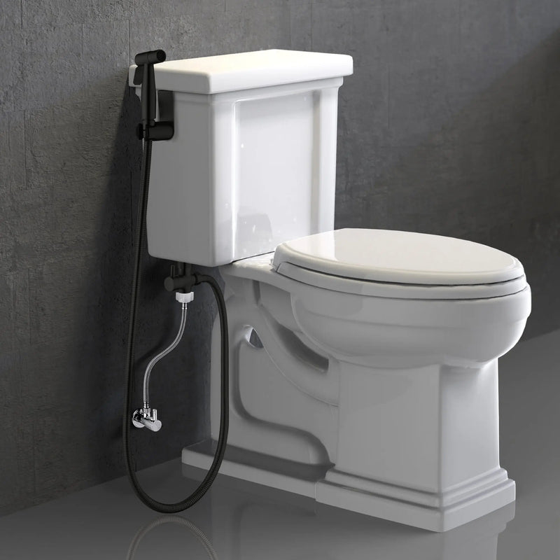 Handheld Bidet Sprayer for Toilet, Stainless Steel Baby Cloth Diaper Sprayer Kit with Cold Water-Matte Black,Brushed Gold