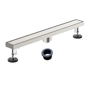 24-inch Rectangular Bathroom Floor Drain 304 Stainless Steel Long Shower Drain with Cover 24-inch-rectangular-bathroom-floor-drain-304-stainless-steel-long-shower-drain-with-cover Brushed Nickel / SUS304 / 25.6*4.3*4.7inches