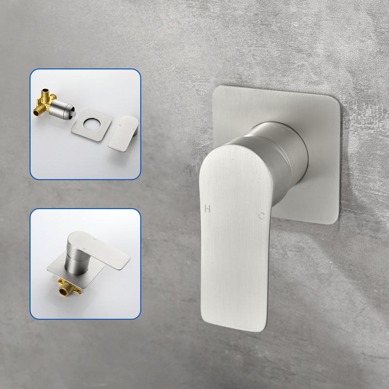 Wall Mount Bathtub Faucet, Waterfall Roman Tub Filler Faucet Single Handle Bathroom Faucet