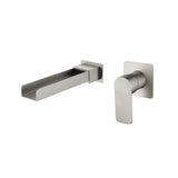 Wall Mount Tub Filler Waterfall Bathtub Faucet High Flow Bath Filler Faucet with Extra Long Spout Bathroom Faucets with Rough-in Valve Trim kit