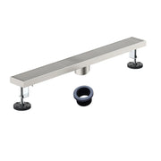 24 Inch Linear Shower Drain with Flange Stainless Steel Long Floor Drain for Bathroom 24-inch-linear-shower-drain-with-flange-stainless-steel-long-floor-drain-for-bathroom Brushed Nickel / SUS304 / 24-inch