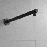 15.7-Inch In Wall Round Shower Arm 90 Degree with Flange in Matte Black | Brushed Nickel | Brushed Gold