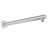 15.7-Inch In Wall Round Shower Arm 90 Degree with Flange in Matte Black | Brushed Nickel | Brushed Gold