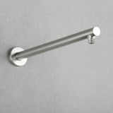 15.7-Inch In Wall Round Shower Arm 90 Degree with Flange in Matte Black | Brushed Nickel | Brushed Gold