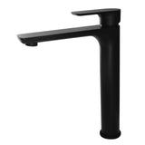 Brass Bathroom Faucet, Single Handle One Hole Matte Black Bathroom Sink Faucet
