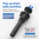 Single Hole Lavatory Faucet Tap Hot and Cold Water Mixer One-Handle Bathroom Waterfall Face Basin Faucet With Pop-Up Drainer