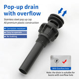 Deck Mounted Waterfall Lavatory Faucet Single Lever Single Hole Basin Mixer Tap with Pop-Up Drain