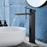 Single Handle High Basin Faucet SS304 Hot Cold Water Mixer Bathroom Vessel Sink Faucet with Pop-Up Waste