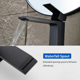Single Handle High Basin Faucet SS304 Hot Cold Water Mixer Bathroom Vessel Sink Faucet with Pop-Up Waste