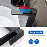 Single Handle High Basin Faucet SS304 Hot Cold Water Mixer Bathroom Vessel Sink Faucet with Pop-Up Waste