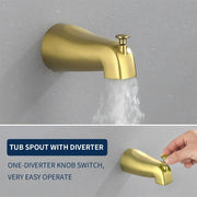 2 Cross Handle Tub & Shower Trim Set with Cold and Hot Water, 7 Modes Dual Shower Head Set with Diverter Tub Spout 2-cross-handle-tub-shower-trim-set-with-cold-and-hot-water-7-modes-dual-shower-head-set-with-diverter-tub-spout 