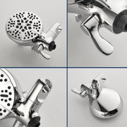 2 Cross Handle Tub & Shower Trim Set with Cold and Hot Water, 7 Modes Dual Shower Head Set with Diverter Tub Spout 2-cross-handle-tub-shower-trim-set-with-cold-and-hot-water-7-modes-dual-shower-head-set-with-diverter-tub-spout 