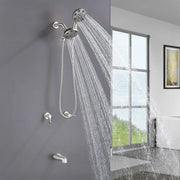 2 Handles Tub and Shower Faucet Set 6-Function High Pressure Dual Shower System with Tub Spout 2-handle-6-function-tub-shower-faucet 