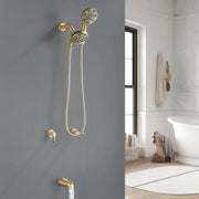 2 Handles Tub and Shower Faucet Set 6-Function High Pressure Dual Shower System with Tub Spout 2-handle-6-function-tub-shower-faucet 