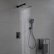 2 Way Wall-Mounted Shower Faucet Set for Bathroom with 10-inch rain shower head & 3 Modes Handheld Shower, Matte Black shamanda-10-inch-shower-system-matte-black 