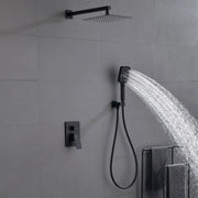2 Way Wall-Mounted Shower Faucet Set for Bathroom with 10-inch rain shower head & 3 Modes Handheld Shower, Matte Black shamanda-10-inch-shower-system-matte-black 