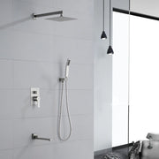 3-Function Concealed Shower Mixer with 10-Inch Rainfall Shower Head, High Pressure Handheld Shower & Tub Spout - Matte Black, Brushed Nickel, Brushed Gold 3-way-mixer-10-rainfall-shower-head-faucet-tub-spout-tap-with-handheld-spray 
