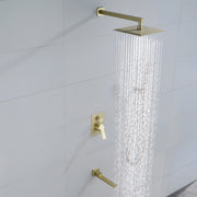 3-Function Concealed Shower Mixer with 10-Inch Rainfall Shower Head, High Pressure Handheld Shower & Tub Spout - Matte Black, Brushed Nickel, Brushed Gold 3-way-mixer-10-rainfall-shower-head-faucet-tub-spout-tap-with-handheld-spray 