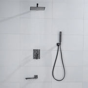 3-Function Concealed Shower Mixer with 10-Inch Rainfall Shower Head, High Pressure Handheld Shower & Tub Spout - Matte Black, Brushed Nickel, Brushed Gold 3-way-mixer-10-rainfall-shower-head-faucet-tub-spout-tap-with-handheld-spray 