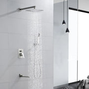 3-Function Concealed Shower Mixer with 10-Inch Rainfall Shower Head, High Pressure Handheld Shower & Tub Spout - Matte Black, Brushed Nickel, Brushed Gold 3-way-mixer-10-rainfall-shower-head-faucet-tub-spout-tap-with-handheld-spray 