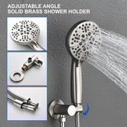3-Function Wall Mounted Shower Faucet Set for Bathroom with High Pressure 10" Stainless Steel Rain Shower head and 7-Mode Handheld Shower Set 3-function-wall-mount-shower-faucet-set 