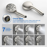 3-Function Wall Mounted Shower Faucet Set for Bathroom with High Pressure 10" Stainless Steel Rain Shower head and 7-Mode Handheld Shower Set 3-function-wall-mount-shower-faucet-set 
