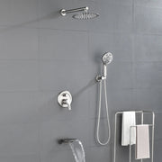 3-Function Wall Mounted Shower Faucet Set for Bathroom with High Pressure 10" Stainless Steel Rain Shower head and 7-Mode Handheld Shower Set 3-function-wall-mount-shower-faucet-set 