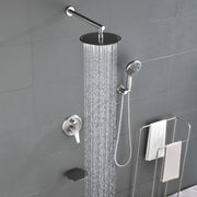 3-Function Wall Mounted Shower Faucet Set for Bathroom with High Pressure 10" Stainless Steel Rain Shower head and 7-Mode Handheld Shower Set 3-function-wall-mount-shower-faucet-set 