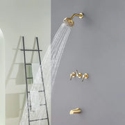 3-Handle Tub & Shower Trim with Tub Spout Wall Mounted 6-Spray 5-Inch Round Bathtub and Shower Faucet For Bathroom 3-handle-tub-shower-trim-with-tub-spout-wall-mounted-6-spray-5-inch-round-bathtub-and-shower-faucet-for-bathroom 