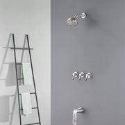 3-Handle Tub & Shower Trim with Tub Spout Wall Mounted 6-Spray 5-Inch Round Bathtub and Shower Faucet For Bathroom 3-handle-tub-shower-trim-with-tub-spout-wall-mounted-6-spray-5-inch-round-bathtub-and-shower-faucet-for-bathroom 