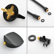 3-Hole Tub Faucet with 7-setting ABS Handheld Shower Wall Mount Waterfall Tub Filler Trim in Matte Black, Brushed Nickel, Brushed Gold roman-tub-faucet-with-handheld-shower 