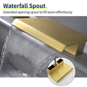 3-Hole Widespread Waterfall Bathroom Faucets Two Handle 8-Inch Lavatory Faucet With Supply Lines Faucet For Sink modern-two-handle-waterfall-8-inch-widespread-3-hole-bathroom-faucet-for-sink 