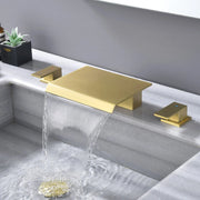 3-Hole Widespread Waterfall Bathroom Faucets Two Handle 8-Inch Lavatory Faucet With Supply Lines Faucet For Sink modern-two-handle-waterfall-8-inch-widespread-3-hole-bathroom-faucet-for-sink 