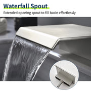 3-Hole Widespread Waterfall Bathroom Faucets Two Handle 8-Inch Lavatory Faucet With Supply Lines Faucet For Sink modern-two-handle-waterfall-8-inch-widespread-3-hole-bathroom-faucet-for-sink 