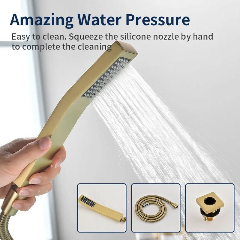 3-Holes Deck-Mount Tub Filler Trim Brass 1-Handle Waterfall Roman Tub Faucet with Hand Sprayer in Matte Black | Brushed Nickel | Brushed Gold brass-1-handle-deck-mounted-waterfall-roman-tub-faucet-with-sprayer-3-hole 