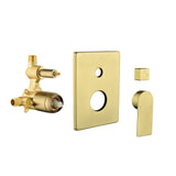 3 Piece Waterfall Wall Mount Bath Tub Filler Faucet with 3 Setting Handheld Sprayer