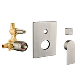 3 Piece Waterfall Wall Mount Bath Tub Filler Faucet with 3 Setting Handheld Sprayer