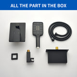 Single Handle Wall Mount Bathtub Faucet with 3 Modes Shower Head & Waterfall Spout