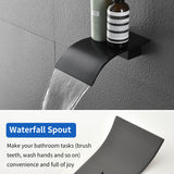 Square 10-inch Rainfall Shower Head Set with 3-Setting Handheld Shower and 4.72-inch Waterfall Spout