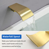 Square 10-inch Rainfall Shower Head Set with 3-Setting Handheld Shower and 4.72-inch Waterfall Spout