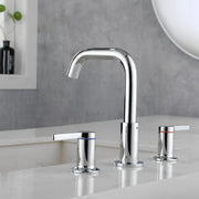 360° rotation Bathroom Faucet  3 Hole 2 Handle Sink Faucet bathroom-faucet-chrome 